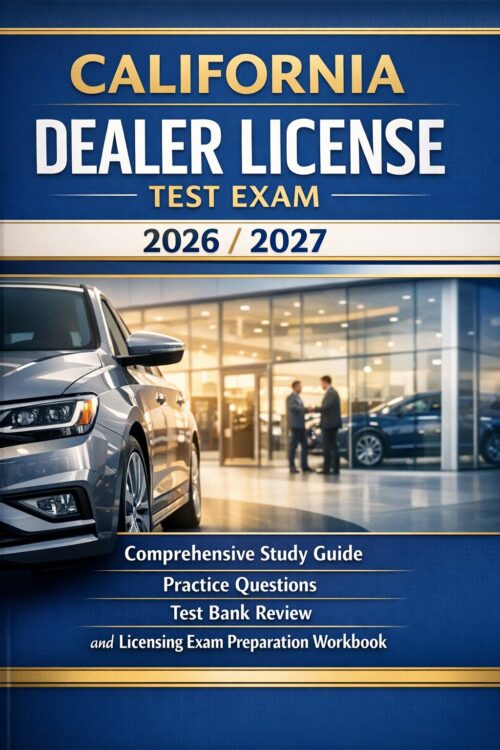Create a profes (38) California Dealer License Exam Prep Workbook 2026/2027 | Study Guide & Test Bank