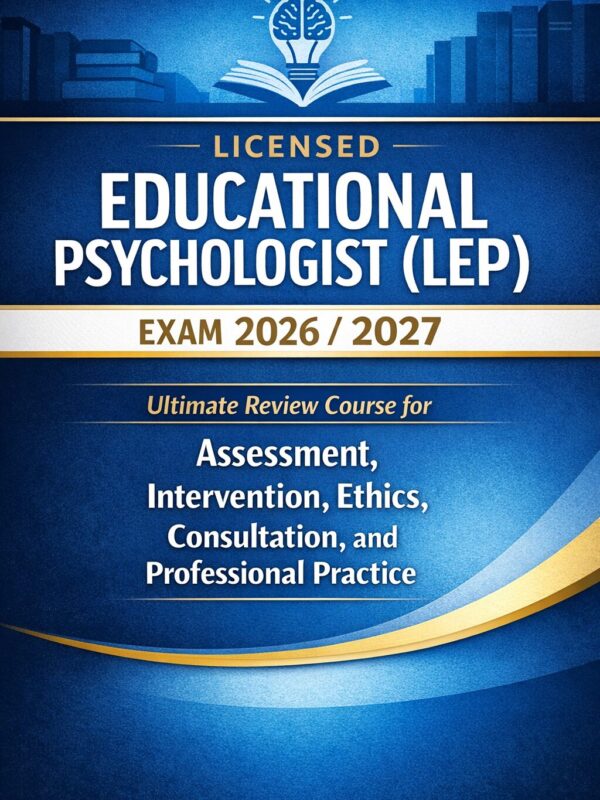 Create a profes (40) Licensed Educational Psychologist (LEP) Exam Review 2026/2027 | Assessment & Ethics Guide