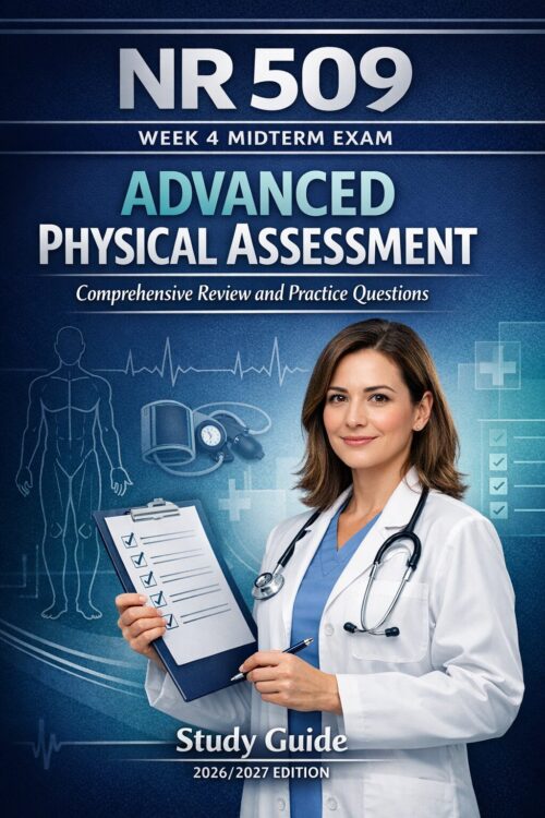 NR 509 Week 4 Midterm Exam Advanced Physical Assessment Comprehensive Review and Practice Questions Study Guide 2026/2027