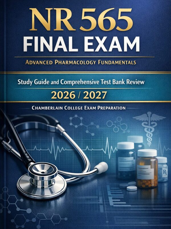 Create a profes (66) NR 565 Final Exam 2026/2027: Advanced Pharmacology Study Guide & Comprehensive Test Bank Review