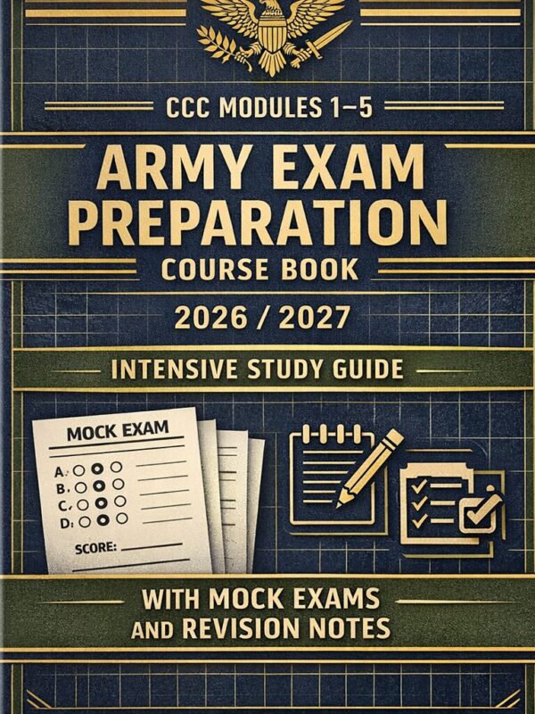 Create a profes (8) CCC Modules 1–5 Army Exam Preparation Course Book 2026/2027 | Intensive Study Guide with Mock Exams
