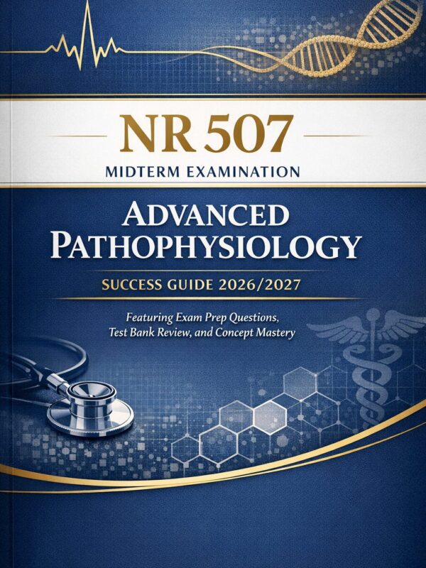 Create a second (3) NR 507 Midterm Examination 2026/2027: Advanced Pathophysiology Success Guide & Test Bank Review