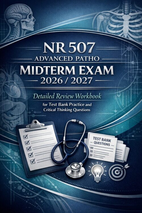 NR 507 Advanced Patho Midterm Exam 2026/2027 | Detailed Review Workbook with Test Bank Practice
