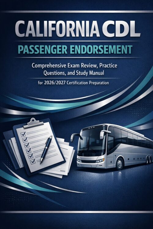 California CDL Passenger Endorsement Comprehensive Exam Review, Practice Questions, and Study Manual for 2026/2027 Certification Preparation