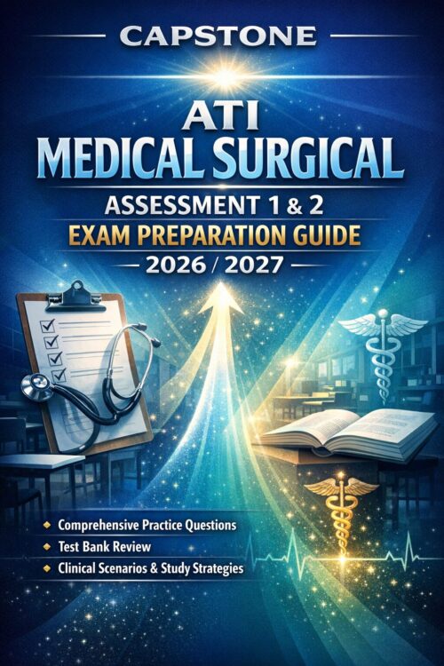 High-impact por (1) Capstone ATI Medical Surgical Assessment 1 & 2 Exam Preparation Guide 2026/2027: Comprehensive Practice Questions, Test Bank Review, Clinical Scenarios, and Study Strategies