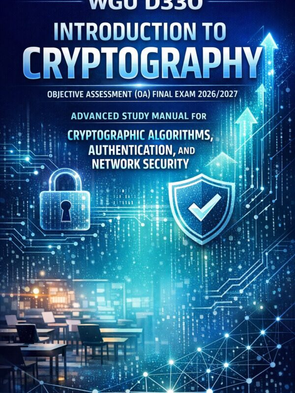 WGU D330 Introduction to Cryptography OA Final Exam 2026/2027 Advanced Study Manual with Practice Questions