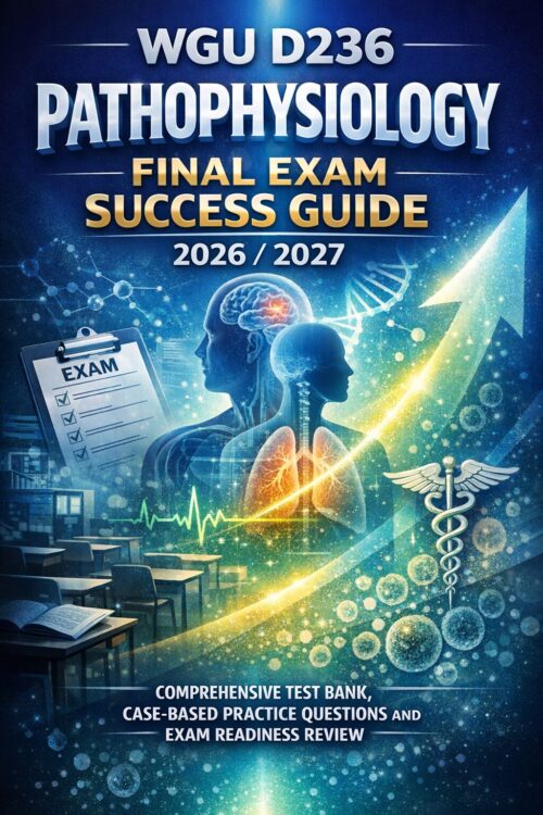 WGU D236 Pathophysiology Final Exam Success Guide 2026/2027 with Test Bank, Case-Based Questions & Review