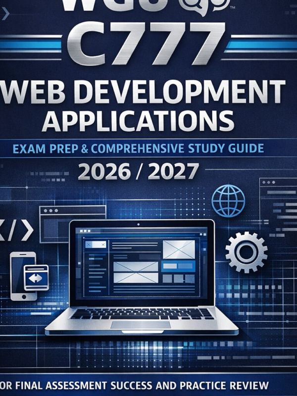 WGU C777 Web Development Applications Exam Prep and Comprehensive Study Guide 2026/2027