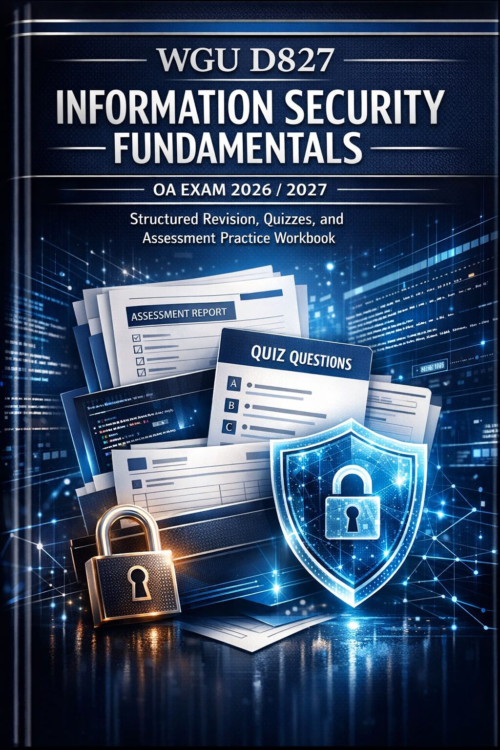 Premium book-co (10) WGU D827 Information Security Fundamentals OA Exam 2026/2027 | Structured Revision, Quizzes & Assessment Practice