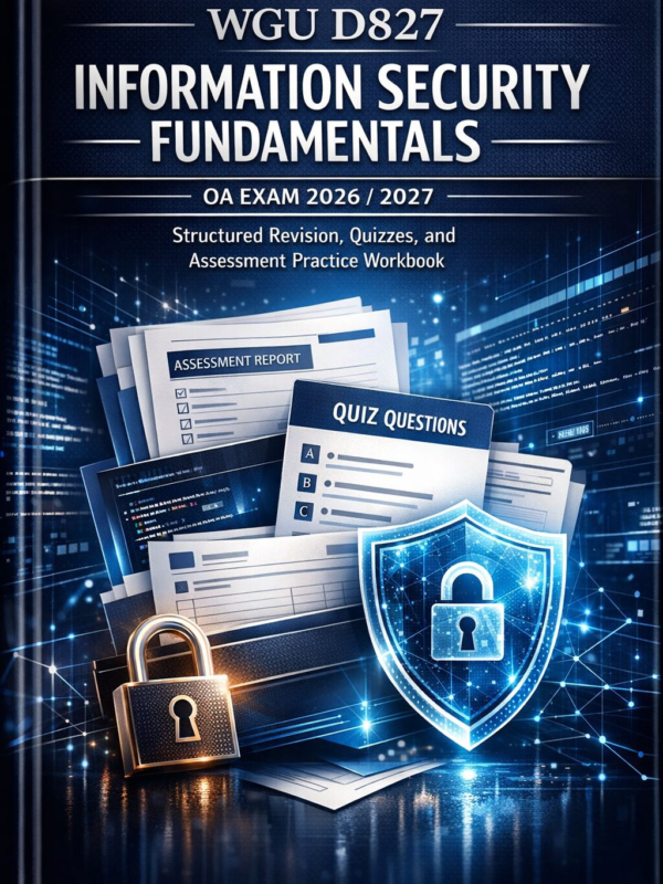 Premium book-co (10) WGU D827 Information Security Fundamentals OA Exam 2026/2027 | Structured Revision, Quizzes & Assessment Practice