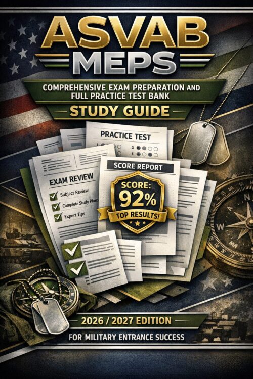 Premium book-co (11) ASVAB MEPS Comprehensive Exam Preparation, Full Practice Test Bank, Military Entrance Success