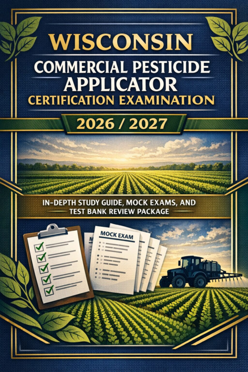 Premium book co (17) Wisconsin Commercial Pesticide Applicator Certification Examination In-Depth Study Guide and Mock Exams 2026/2027
