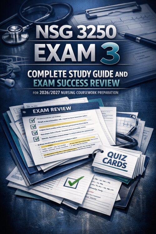 Premium book-co (6) NSG 3250 Exam 3 Complete Study Guide 2026/2027 | Exam Success Review for Nursing Coursework