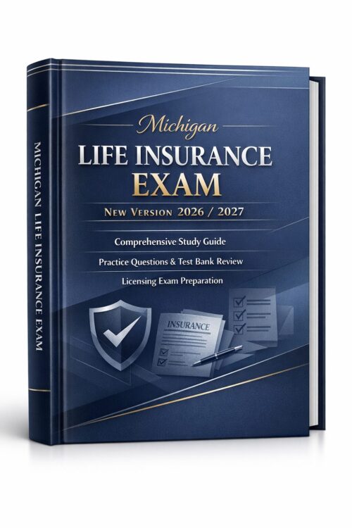 Premium hardcov (2) Michigan Life Insurance Exam New Version 2026/2027: Comprehensive Study Guide, Practice Questions, Test Bank Review, and Licensing Exam Preparation