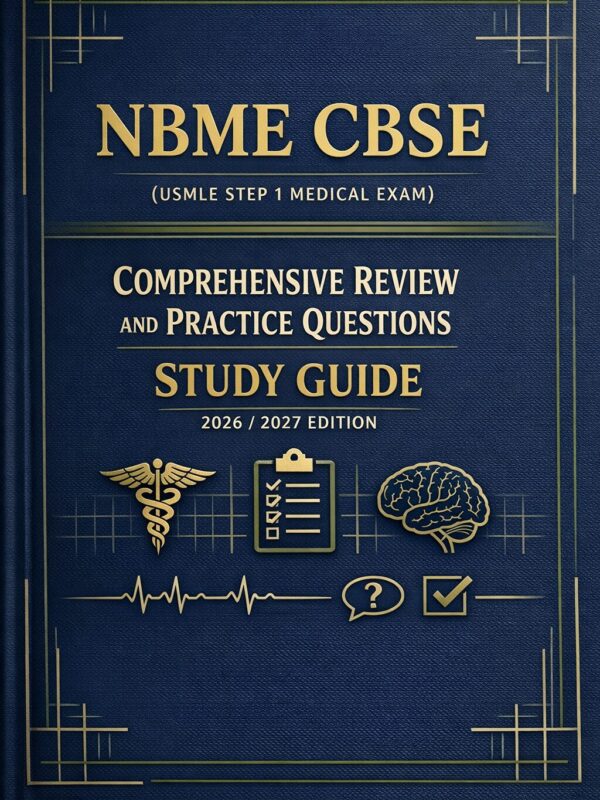 Premium militar NBME CBSE (USMLE Step 1 Medical Exam) Comprehensive Review and Practice Questions Study Guide 2026/2027