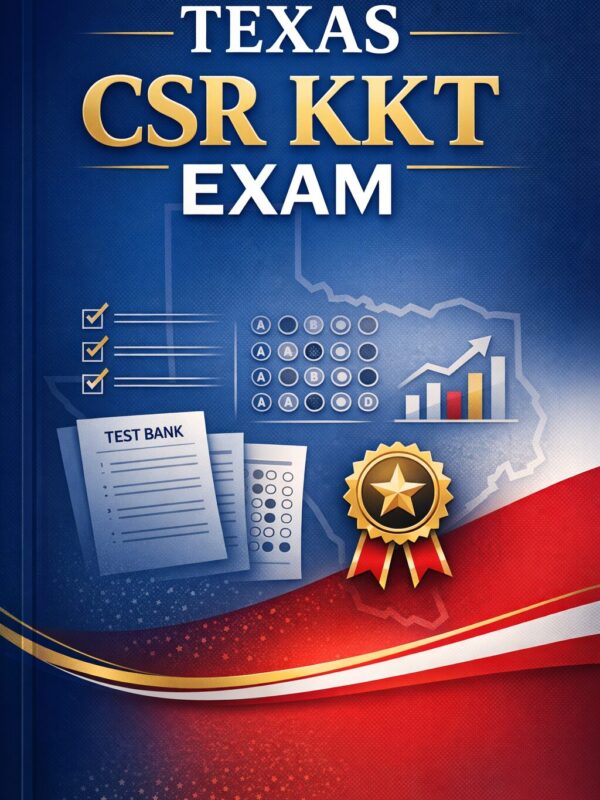 Premium vertica (12) Texas CSR KKT Exam 2026/2027 Full-Length Practice Test Bank | Structured Review for Certification Readiness