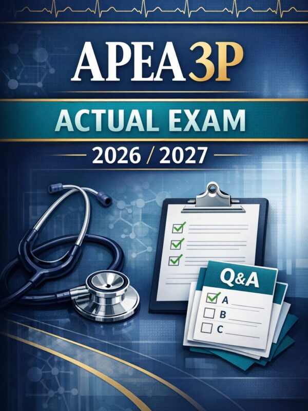 Premium vertica (14) APEA 3P Actual Exam 2026/2027 Full-Length Practice Questions, Rationales, Clinical Decision-Making
