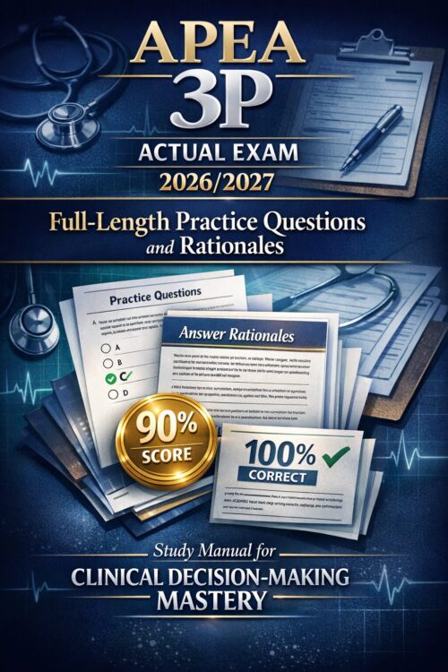 Premium vertica (15) APEA 3P Actual Exam 2026/2027 Full-Length Practice Questions, Rationales, Clinical Decision-Making