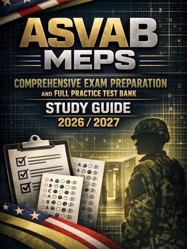 Premium vertica (16) ASVAB MEPS Comprehensive Exam Preparation, Full Practice Test Bank, Military Entrance Success