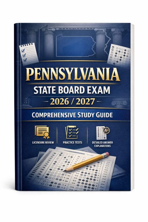 Premium vertica (28) Pennsylvania State Board Exam 2026/2027 Full-Length Mock Exams, Answer Explanations, High-Yield Review