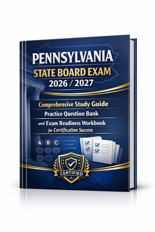 Premium vertica (29) Pennsylvania State Board Exam 2026/2027 Comprehensive Study Guide, Practice Question Bank, Exam Readiness Workbook