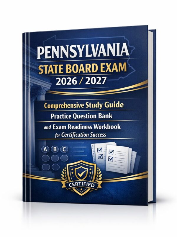Premium vertica (29) Pennsylvania State Board Exam 2026/2027 Comprehensive Study Guide, Practice Question Bank, Exam Readiness Workbook