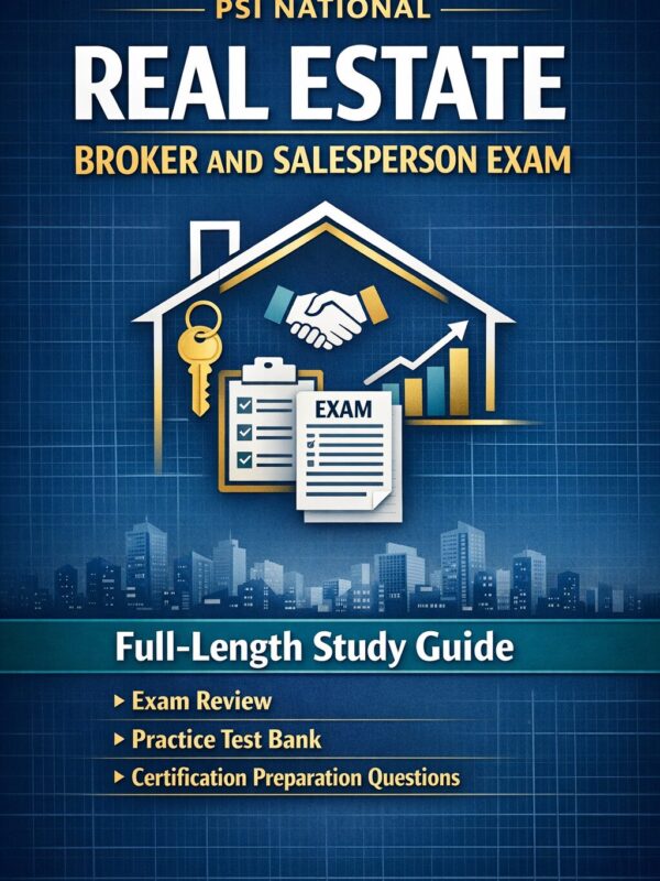 Premium vertica (30) PSI National Real Estate Broker and Salesperson Exam 2026/2027 Full-Length Study Guide, Practice Test Bank