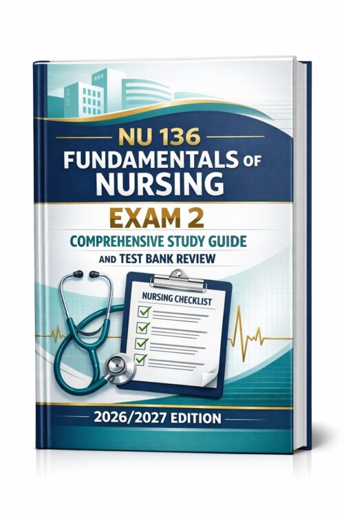 Premium vertica (42) NU 136 Fundamentals of Nursing Exam 2 Comprehensive Study Guide and Test Bank Review 2026/2027