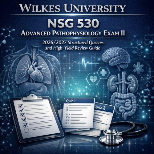 Wilkes University NSG 530 Advanced Pathophysiology Exam II 2026/2027 | High-Yield Review Guide