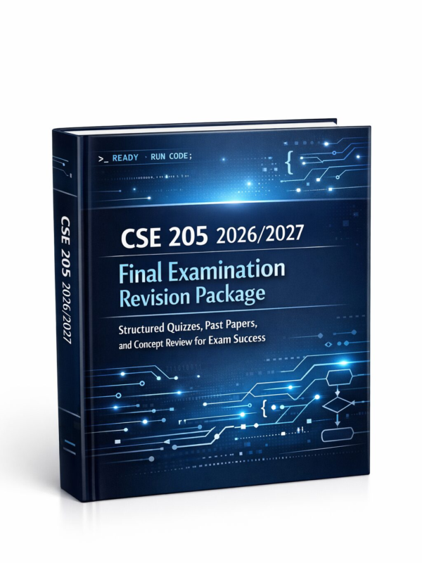 CSE 205 2026/2027 Final Examination Revision Package