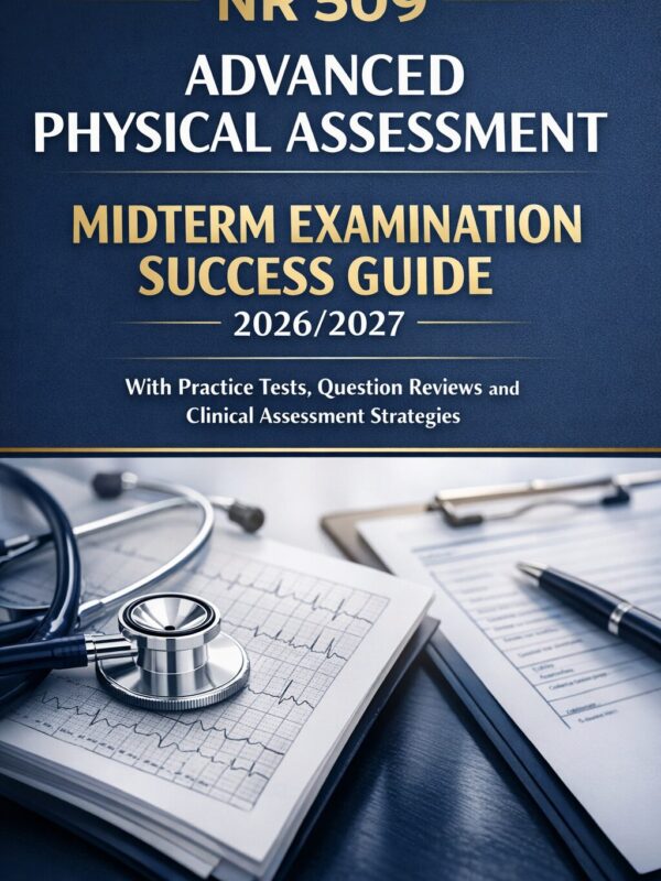 Professional bo (29) NR 509 Advanced Physical Assessment Midterm 2026/2027: Success Guide with Practice Tests