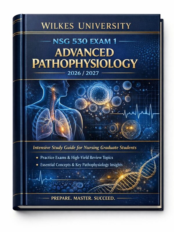 Wilkes University NSG 530 Exam 1 Advanced Pathophysiology 2026/2027 | Intensive Study Guide