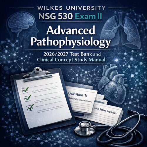 Wilkes University NSG 530 Exam II Advanced Pathophysiology 2026/2027 Test Bank and Clinical Concept Study Manual