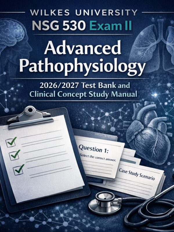Wilkes University NSG 530 Exam II Advanced Pathophysiology 2026/2027 Test Bank and Clinical Concept Study Manual