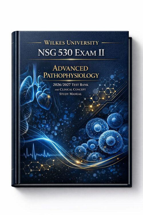 Wilkes University NSG 530 Exam II Advanced Pathophysiology 2026/2027 Test Bank and Clinical Concept Study Manual