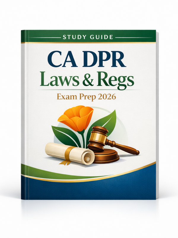 2026 CA DPR Laws & Regulations Exam
