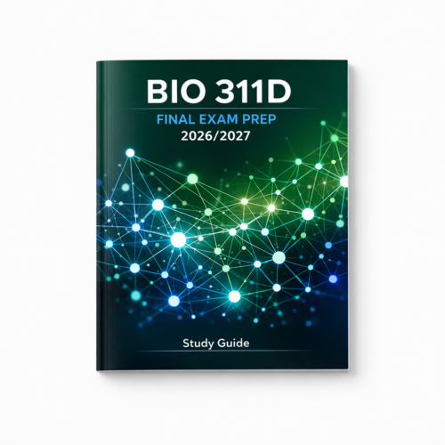 BIO 311D Final Exam 2026/2027