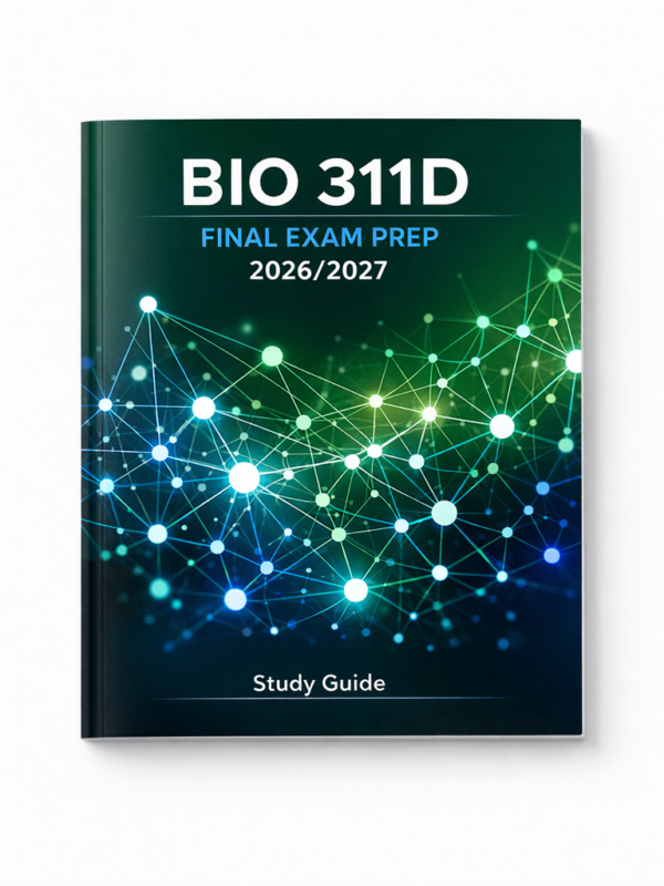 BIO 311D Final Exam 2026/2027