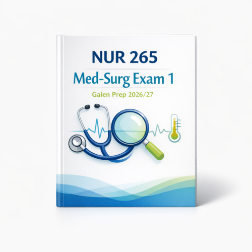 NUR 265 Med-Surg Exam 1 Galen Prep 2026/27’ study guide