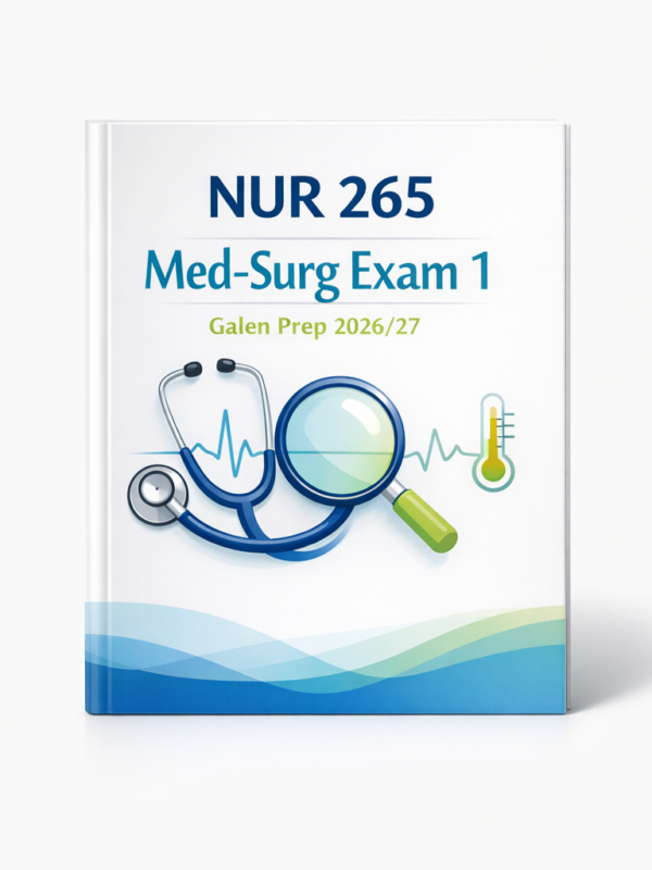 NUR 265 Med-Surg Exam 1 Galen Prep 2026/27’ study guide