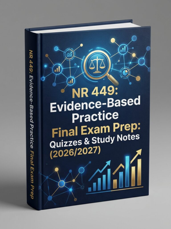 A high-quality, NR 449 Evidence-Based Practice Final Exam Prep 2026/2027 | Quizzes & Study Notes