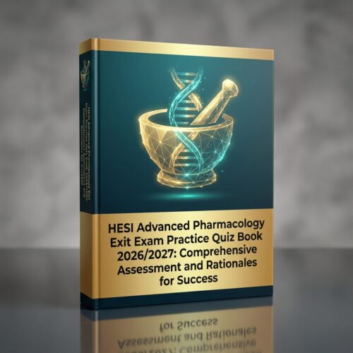 A highly realis (12) HESI Advanced Pharmacology Exit Exam Practice Quiz Book 2026/2027 & Rationales