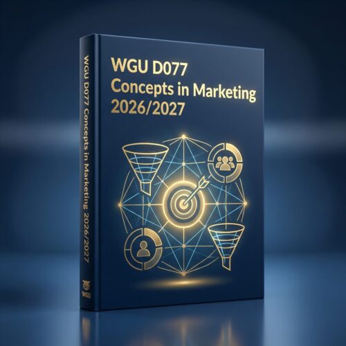 A highly realis (12) WGU D077 Concepts in Marketing 2026/2027 Comprehensive Quiz Workbook