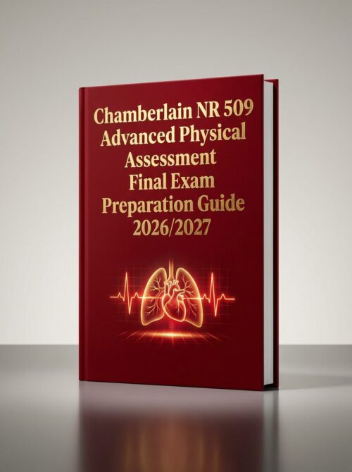 A highly realis (6) Chamberlain NR 509 Advanced Physical Assessment Final Exam Prep Guide 2026/2027