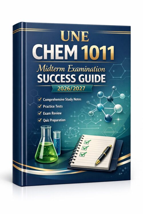 A polished 3D b (34) UNE CHEM 1011 Midterm Examination Success Guide 2026/2027 with Practice Tests
