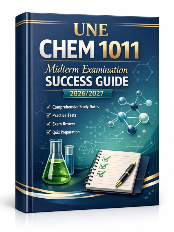 A polished 3D b (34) UNE CHEM 1011 Midterm Examination Success Guide 2026/2027 with Practice Tests