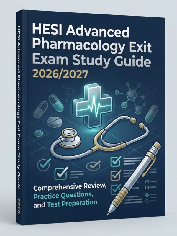 A polished 3D p (2) HESI Advanced Pharmacology Exit Exam 2026/2027 Complete Study Guide & Practice