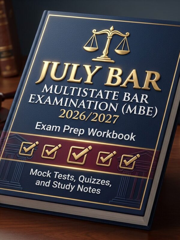 July Bar Multistate Bar Examination (MBE) 2026/2027 Exam Prep Workbook