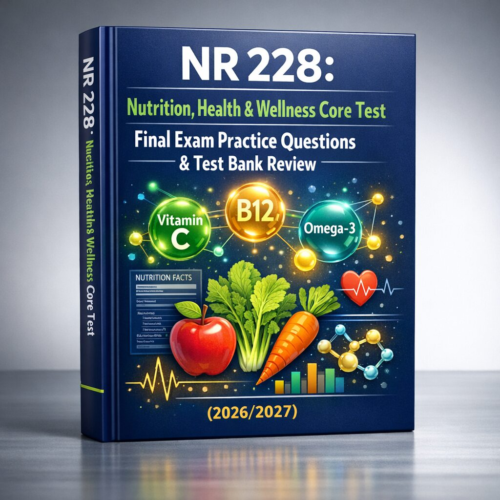 NR 228 Nutrition, Health & Wellness Core Test Final Exam Practice Questions & Test Bank Review 2026/2027