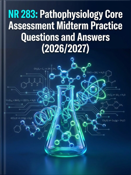 NR 283 Pathophysiology Core Assessment Midterm Practice Questions & Answers 2026/2027